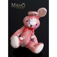 Japanese kimono Chirimen crepe Rabbit – Usagi: Adorable design toy Sakura PINK