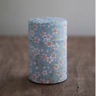 Decorative Japanese tea can Caddy Washi origami Pastel sakura 100g