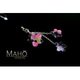 Charming Japanese Cherry blossom Netsuke strap charm accessory Sakura 桜 Black