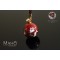 Charming Japanese Rabbit Petite Mini Kaleidoscope Netsuke Cell Phone Strap (Red)