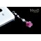 Charming Japanese style purple Cherry blossom mobile phone charm accessory 