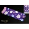 Japanese design Tabi socks: Usagi rabbits 22-25 cm purple 兎