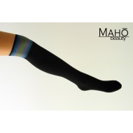 Print-Tattoo Stockings with nude top blue patterns