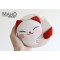 Lovely Japanese Maneki Neko Lucky Cat pouch with three dimensional cat motif: Size L 
