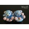 Little Japanese kimono Chirimen teddy bear with cute ribbon. Adorable design accessory