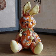Japanese kimono Chirimen Rabbit – Usagi. Adorable design accessory