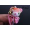 Little Japanese kimono Chirimen teddy bear with cute ribbon. Adorable design accessory