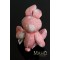 Japanese kimono Chirimen crepe Rabbit – Usagi: Adorable design toy Sakura PINK