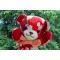 Cute Japanese kimono Chirimen teddy bear toy RED