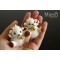 Little Japanese kimono Chirimen teddy bear with cute ribbon. Adorable design accessory