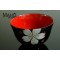 BLACK Yamanaka lacquerware Japanese bowl White Sakura blossoms