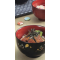 Yamanaka lacquerware Japanese bowl bunnies and Sakura blossoms