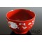 RED Yamanaka lacquerware Japanese bowl bunnies and Sakura blossoms