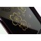 Made in Japan 30 cm glossy lacquer tray: GOLD Sakura cherry blossoms