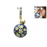Charming Japanese Sakura Petite Mini Kaleidoscope Netsuke Cell Phone Strap (blue)