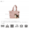 Wasabi Miyake San (Cat) Canvas Carry Reusable Shopping Totte Bag with zipper