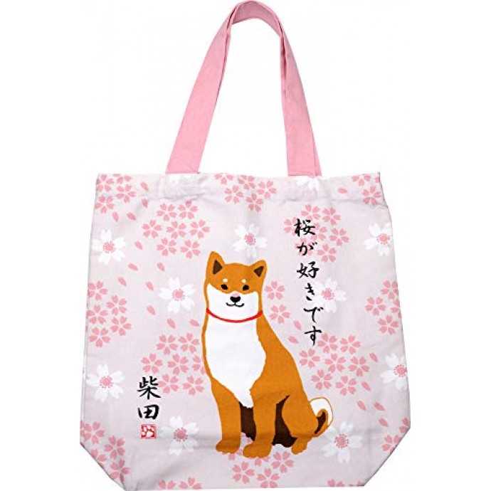 A4 Japanese Reusable Shopping Totte Bag wasabi Shibata san Sakura Cherry 