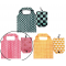 Japanese Reusable Shopping Totte Bag Asanoha Pink