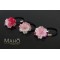 Adorable JAPANESE kimono crepe hair gum “Pink/White Sakura” 