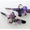 Glamorous kimono pattern JAPANESE hair clip "Sakura" Purple 紫