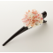 JAPANESE hair clip: Glamorous kimono pattern flower „White Dahlia“