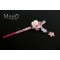 JAPANESE hair accessory - Modern Kanzashi hair stick. Sakura with bouncy petals