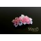JAPANESE hair accessory – ornamental hair clip: Cherry Sakura Pink/white 紫