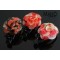 JAPANESE hair accessory – ornamental hair clip: Glamorous kimono pattern Camellia “Tsubaki”