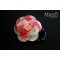 JAPANESE hair clip: Glamorous kimono pattern Camellia “Tsubaki” White