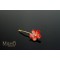 Cherry flower Japanese Kimono Pattern Hair pin Sakura red
