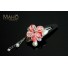 Chirimen crepe flower Japanese Kimono Pattern Hair clip pink