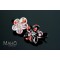 Chirimen crepe flower Japanese Kimono Pattern Hair clip white