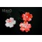 Cherry flower Japanese Kimono Pattern Hair clip red