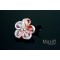 Chirimen crepe flower Japanese Kimono Pattern Hair clip white