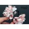 Charming Japanese Kimono Pattern Flower Hair clip white
