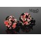 JAPANESE hair accessory – ornamental hair clip: Glamorous kimono pattern Camellia “Tsubaki”