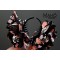 Charming Japanese Kimono Pattern Flower Hair clip black