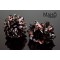 Charming Japanese Kimono Pattern Flower Hair clip black