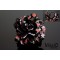 Charming Japanese Kimono Pattern Flower Hair clip black