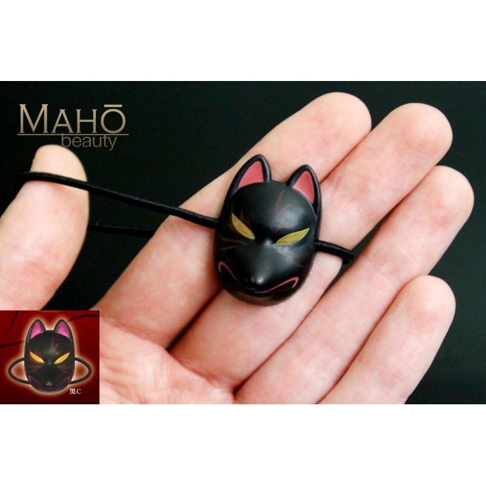 Beautiful Fushimi Inari Fox JAPANESE hair band gum Kitsune black