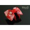 Glamorous kimono pattern hair clip "Red Ribbon"