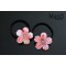Adorable JAPANESE kimono crepe hair gum “PINK Sakura” 