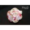 Adorable Japanese Kimono Pattern Rose Hair clip White
