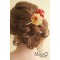 JAPANESE hair accessory – ornamental hair clip: Glamorous kimono pattern flowers „Dahlia“