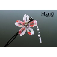 JAPANESE hair accessory - Modern Kanzashi hairpin. Sakura with bouncy petals