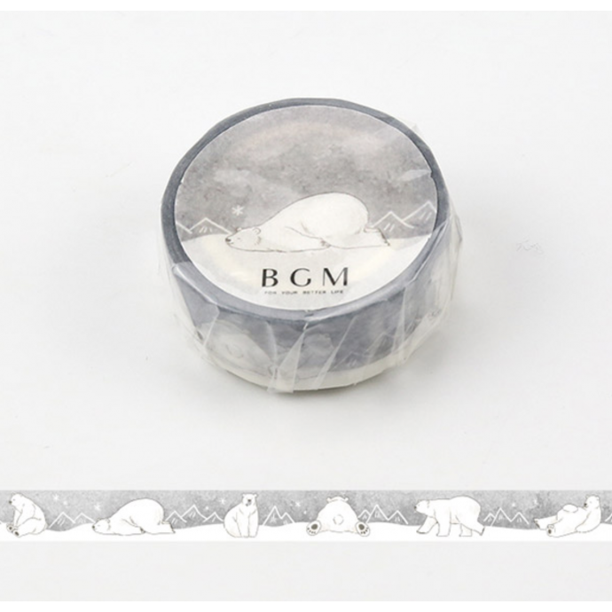 BGM Washi Masking Tape Craft Sticker Bear Kuma 7m