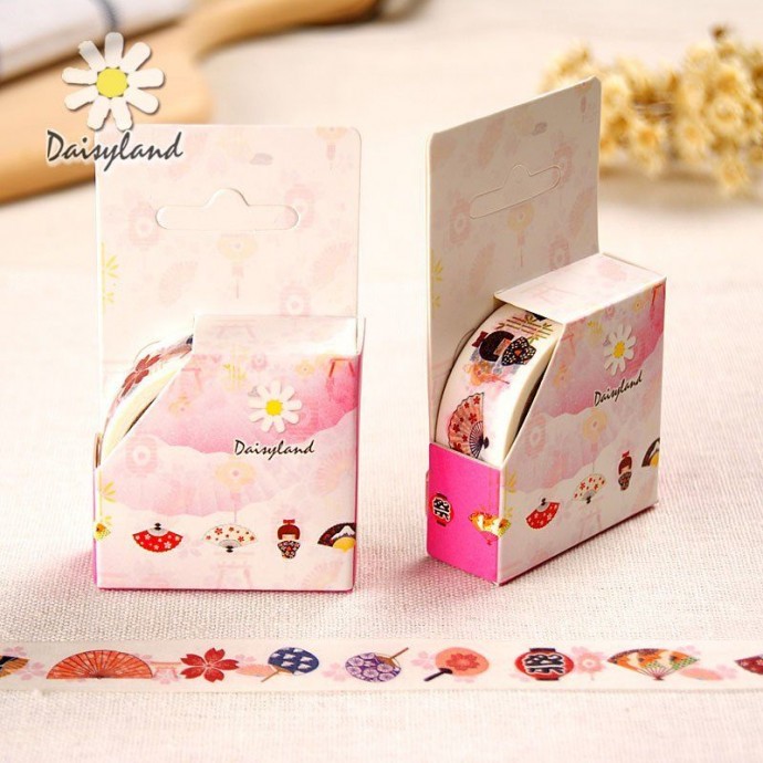 Kawaii Washi Masking Tape Craft Sticker Fans 5 METRES