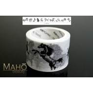 Washi Masking Tape Craft Sticker ink Horses Sumi-e 5m