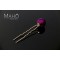 Made in Japan Kanzashi metal hair stick comb: Odamaki Pure Silk Thread Ball Purple