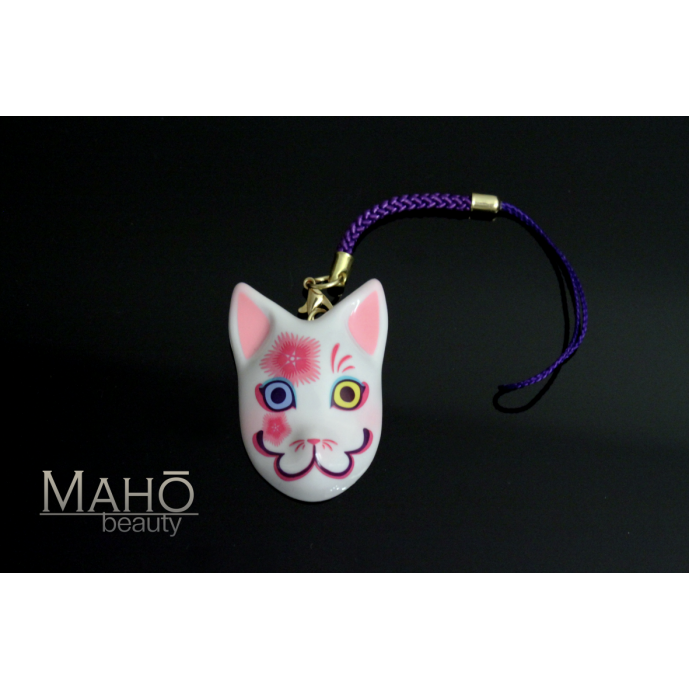 FOX Cat Japanese  mask  ⛩ Fushimi Inari ⛩ Lucky fortune mascot charm 撫子 Nadeshiko